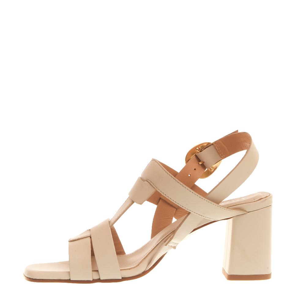 Sorelle Perego sandalo tacco 70 mm latte Limitato a 3 giorni