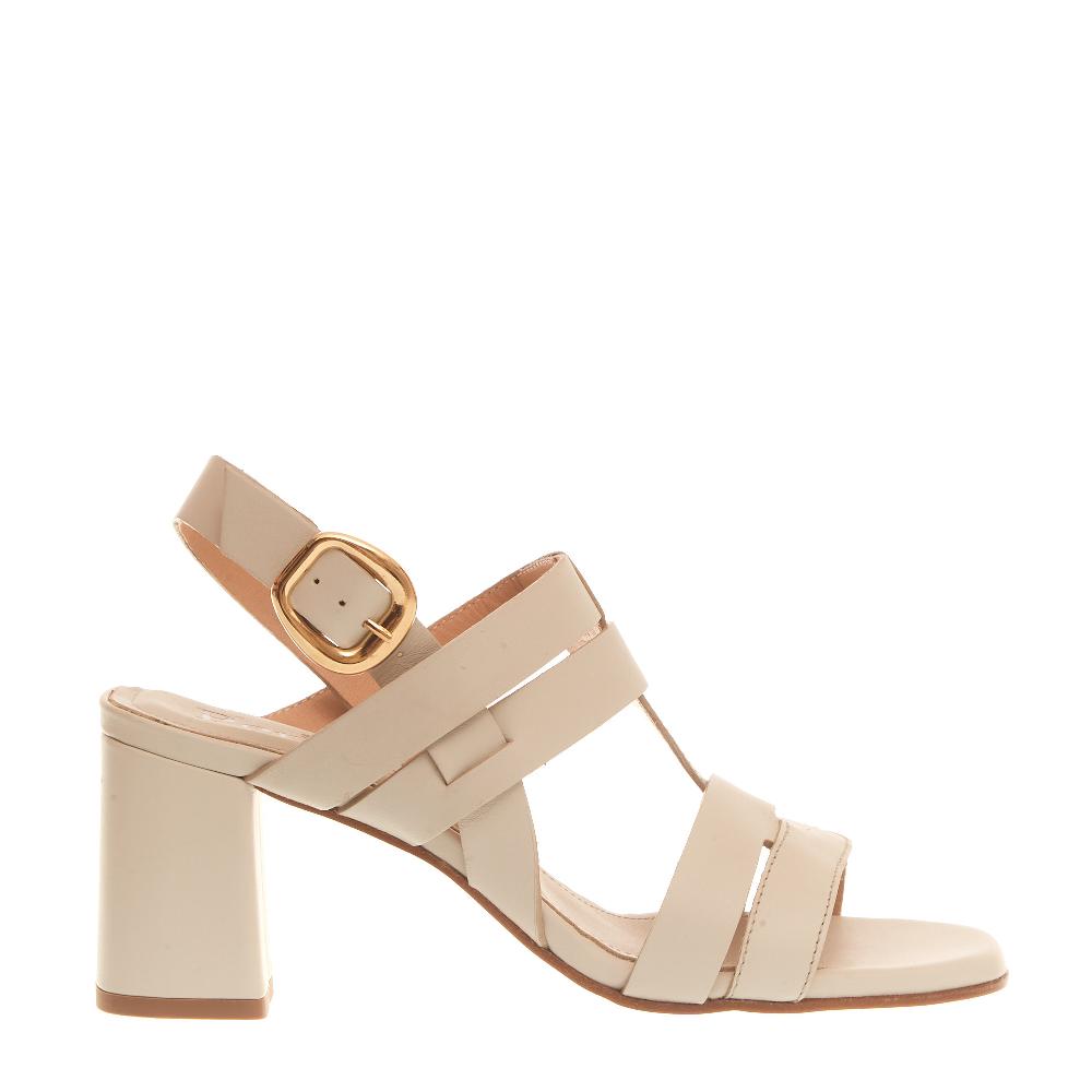Sorelle Perego sandalo tacco 70 mm latte Limitato a 3 giorni