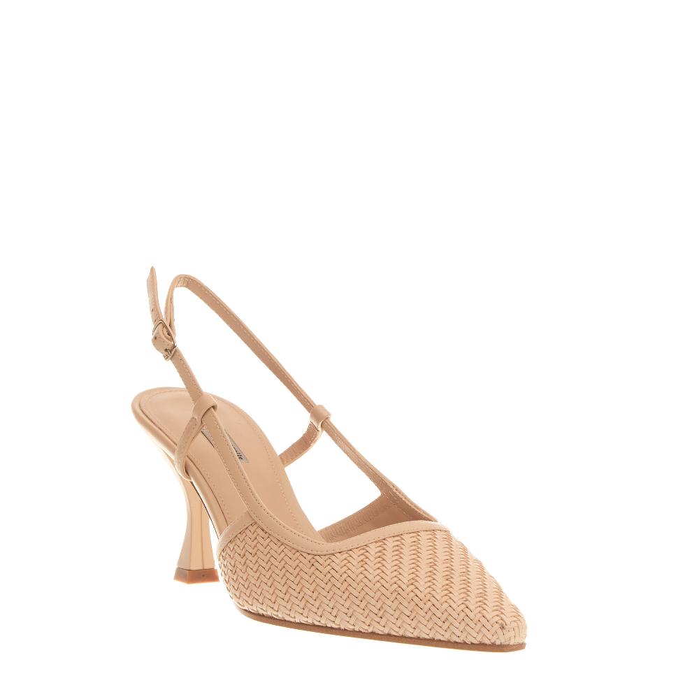 Sorelle Perego slingback intreccio beige In vendita