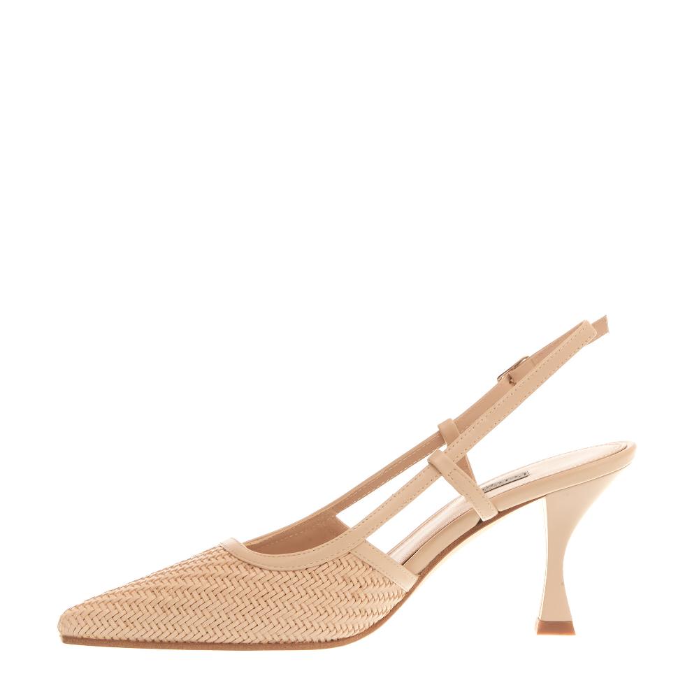 Sorelle Perego slingback intreccio beige In vendita