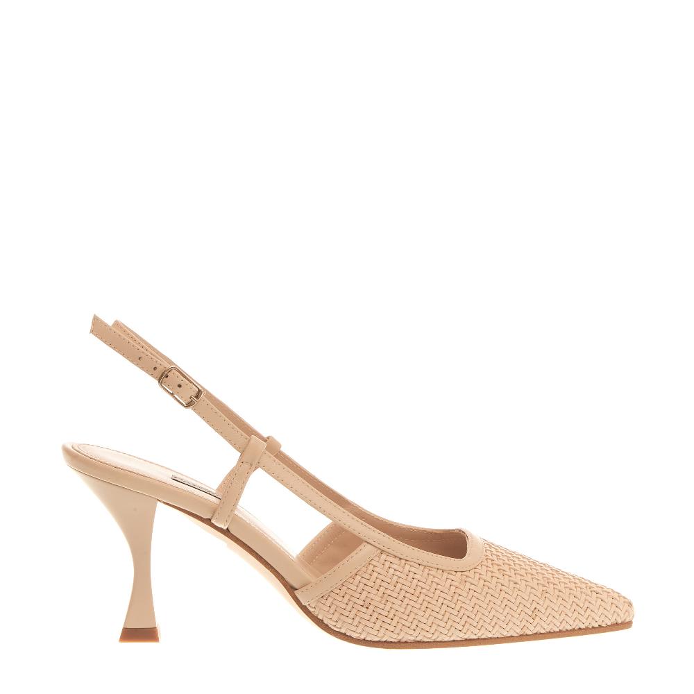 Sorelle Perego slingback intreccio beige In vendita