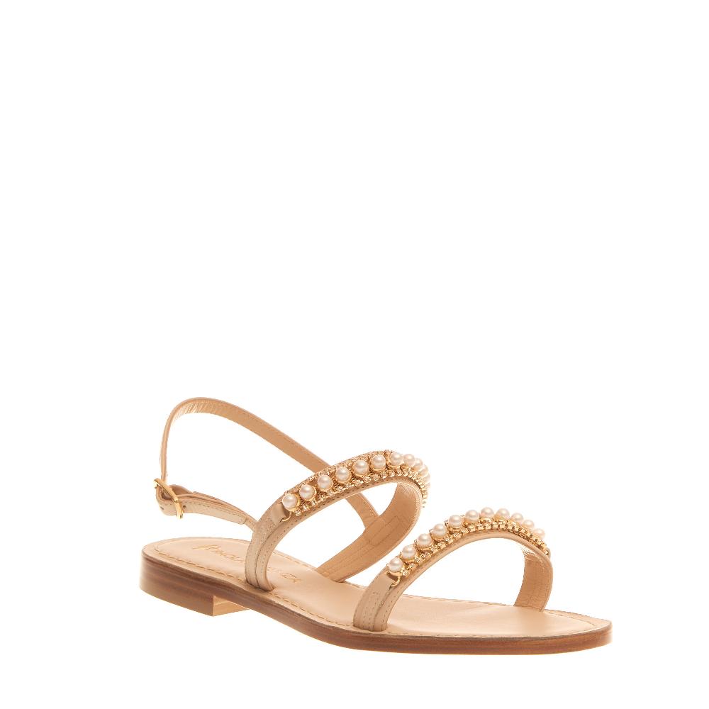 Sorelle Perego sandalo in pelle con perle Promozione