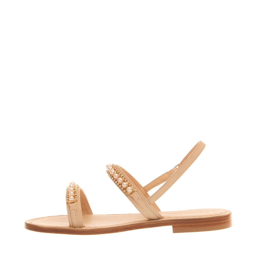 Sorelle Perego sandalo in pelle con perle Promozione
