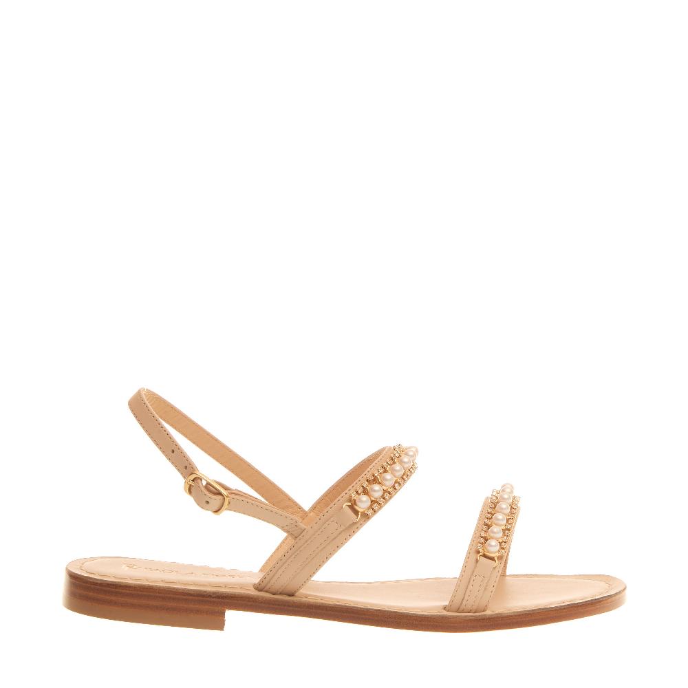 Sorelle Perego sandalo in pelle con perle Promozione
