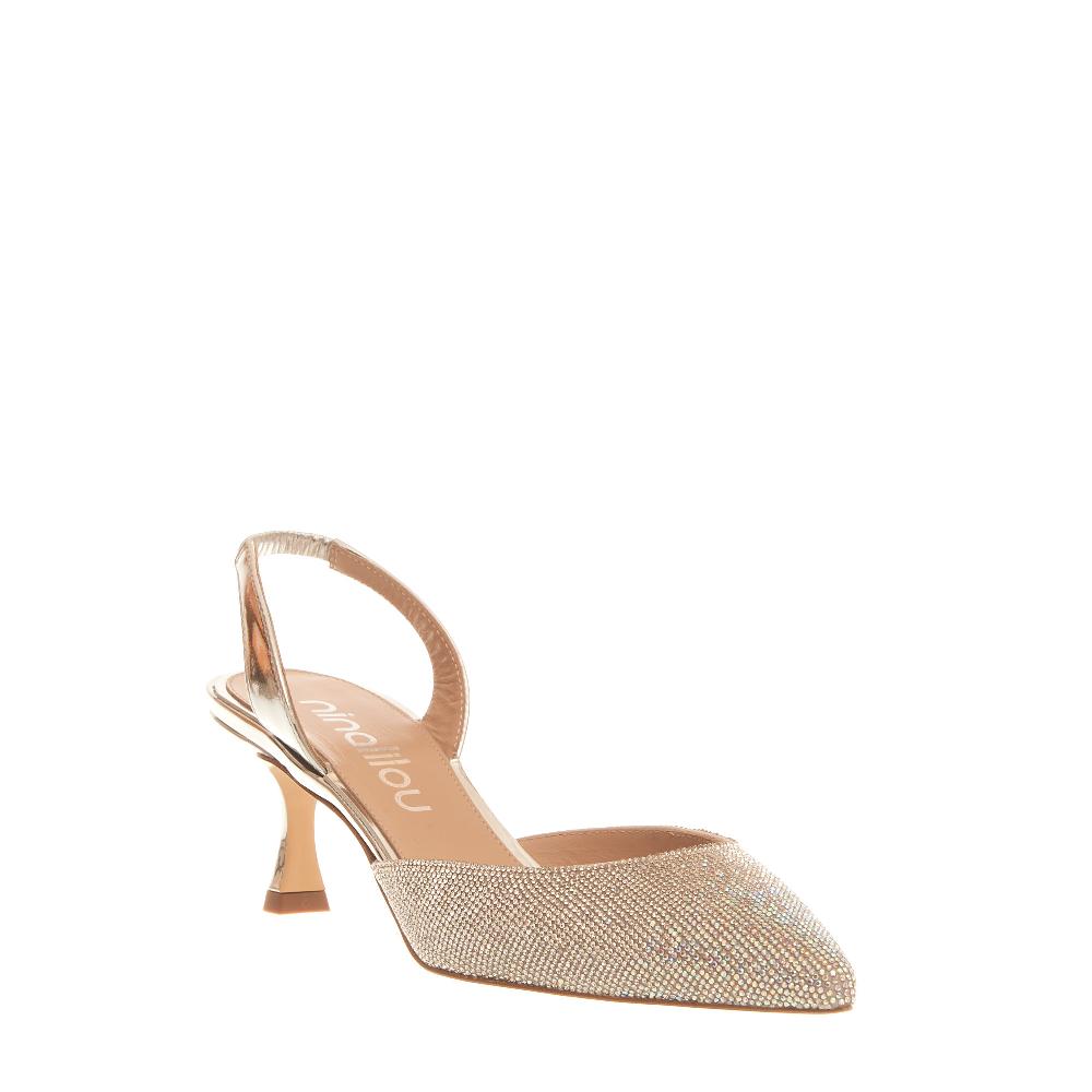Sorelle Perego slingback strass argento tacco 55 mm Spedizione Gratuita