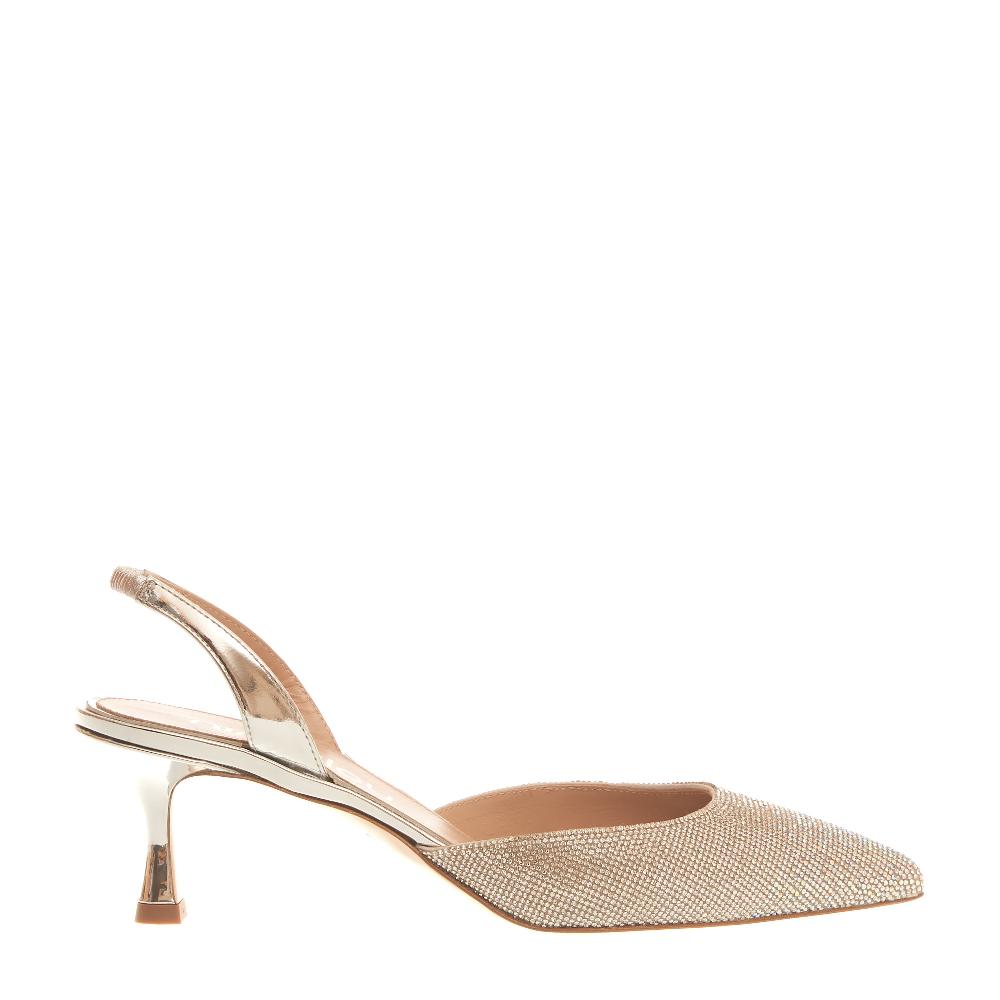 Sorelle Perego slingback strass argento tacco 55 mm Spedizione Gratuita
