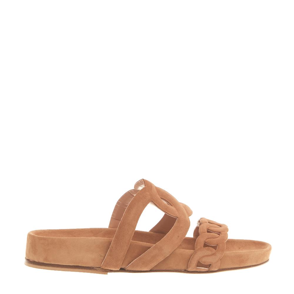 Sorelle Perego sandalo fusbet in camoscio beige Pezzi Unici