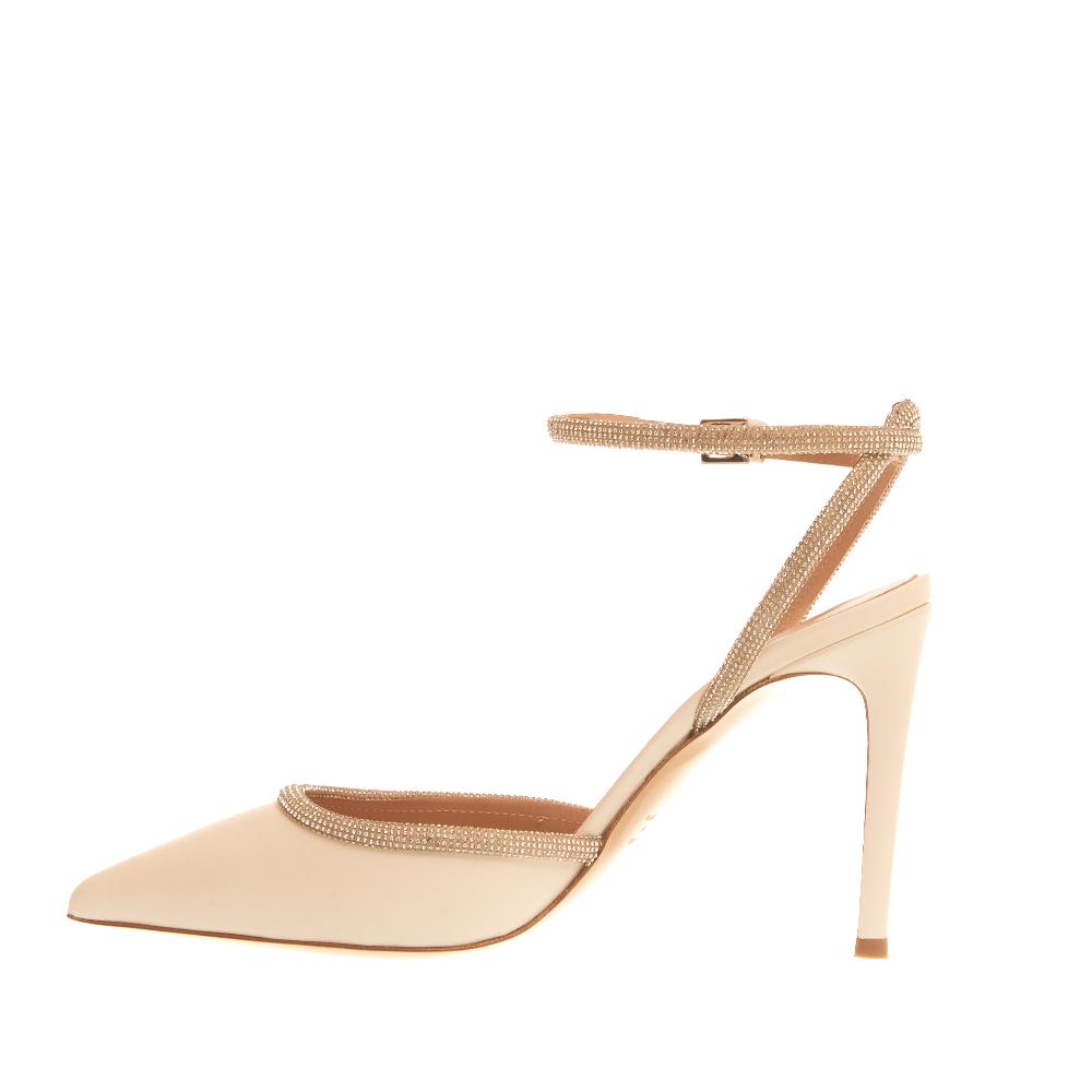 Sorelle Perego slingback nappa avorio strass tacco 90 mm Qualità Garantita