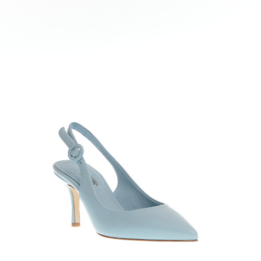 Sorelle Perego slingback pelle azzurra Economico