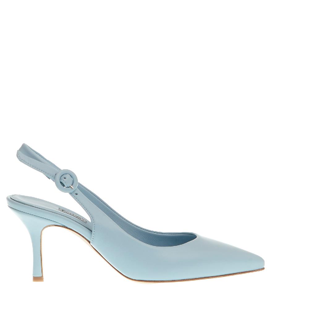 Sorelle Perego slingback pelle azzurra Economico