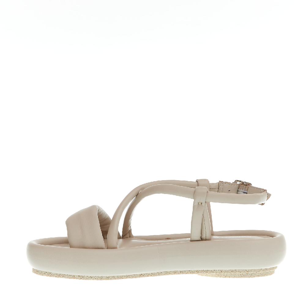 Sorelle Perego sandalo zeppa bassa pelle beige Offerte