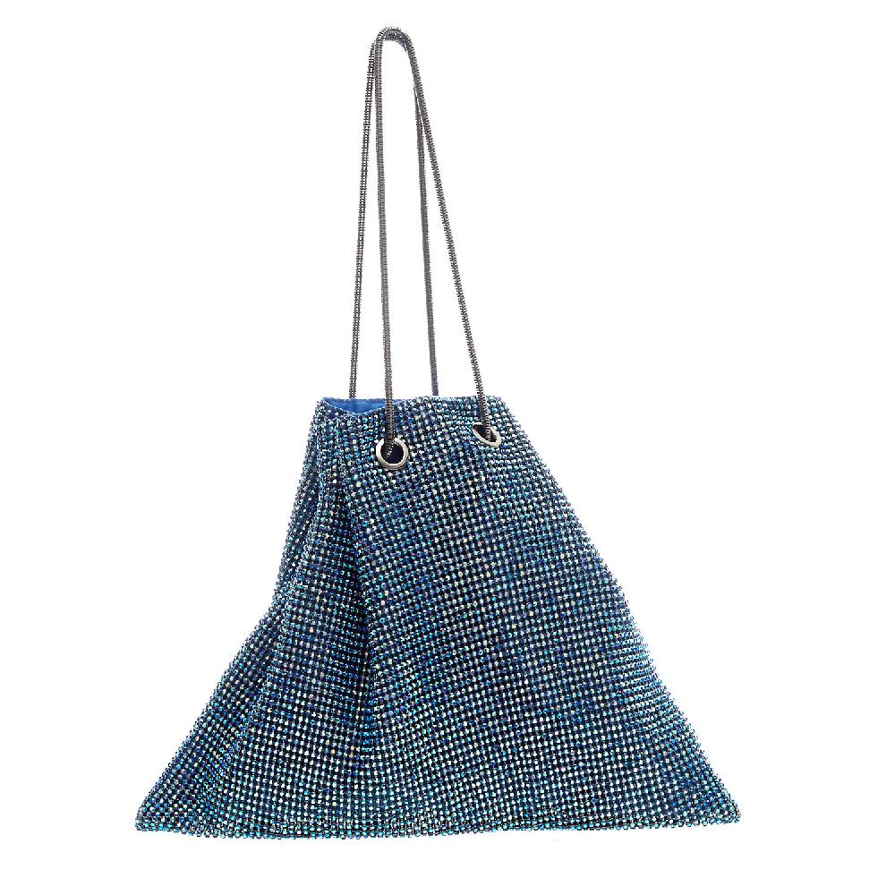 Sorelle Perego borsa a sacchetto strass pavone Hotsell