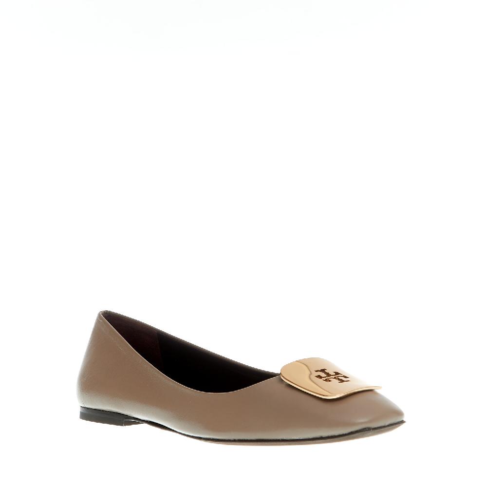 Sorelle Perego ballerina pelle fango logo oro Saldi Di Fabbrica