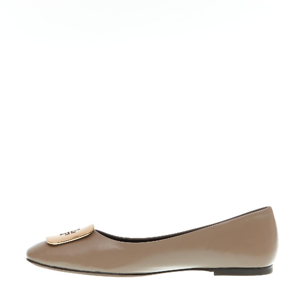 Sorelle Perego ballerina pelle fango logo oro Saldi Di Fabbrica