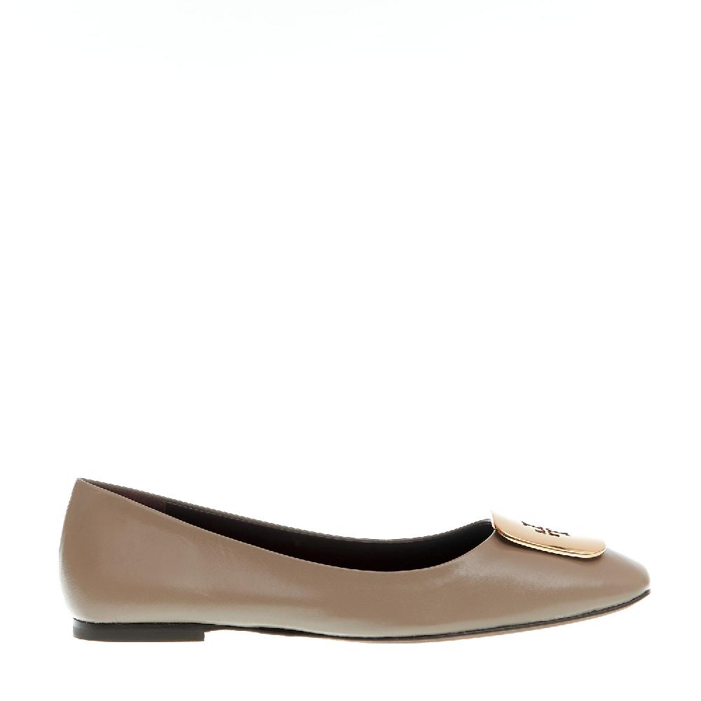 Sorelle Perego ballerina pelle fango logo oro Saldi Di Fabbrica
