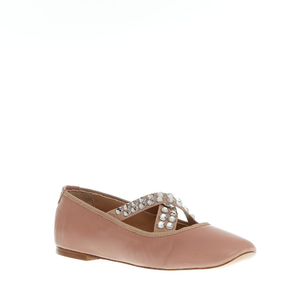 Sorelle Perego ballerina rosa incrocio strass In Saldo