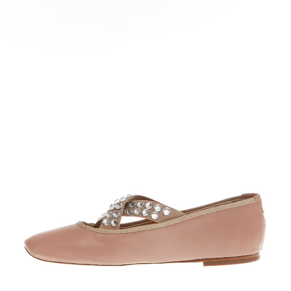 Sorelle Perego ballerina rosa incrocio strass In Saldo