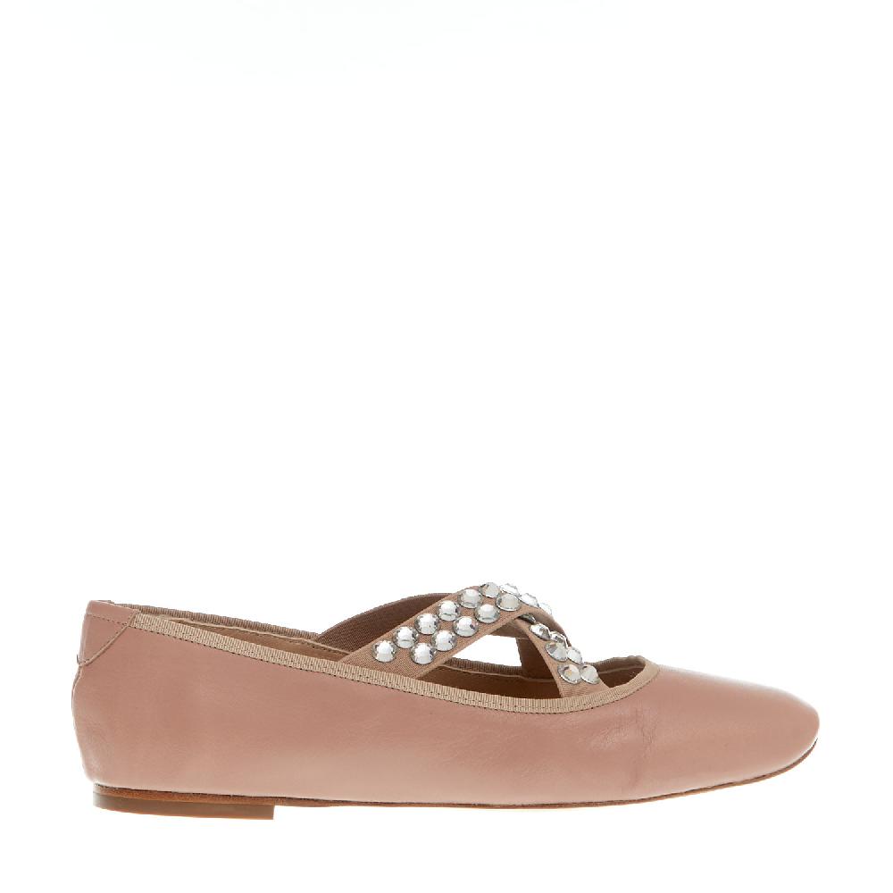Sorelle Perego ballerina rosa incrocio strass In Saldo