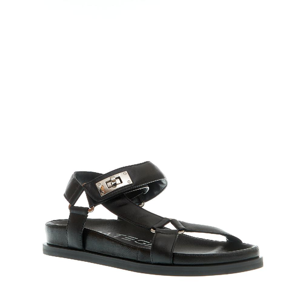 Sorelle Perego sandalo anatomico nero fibbie Italia