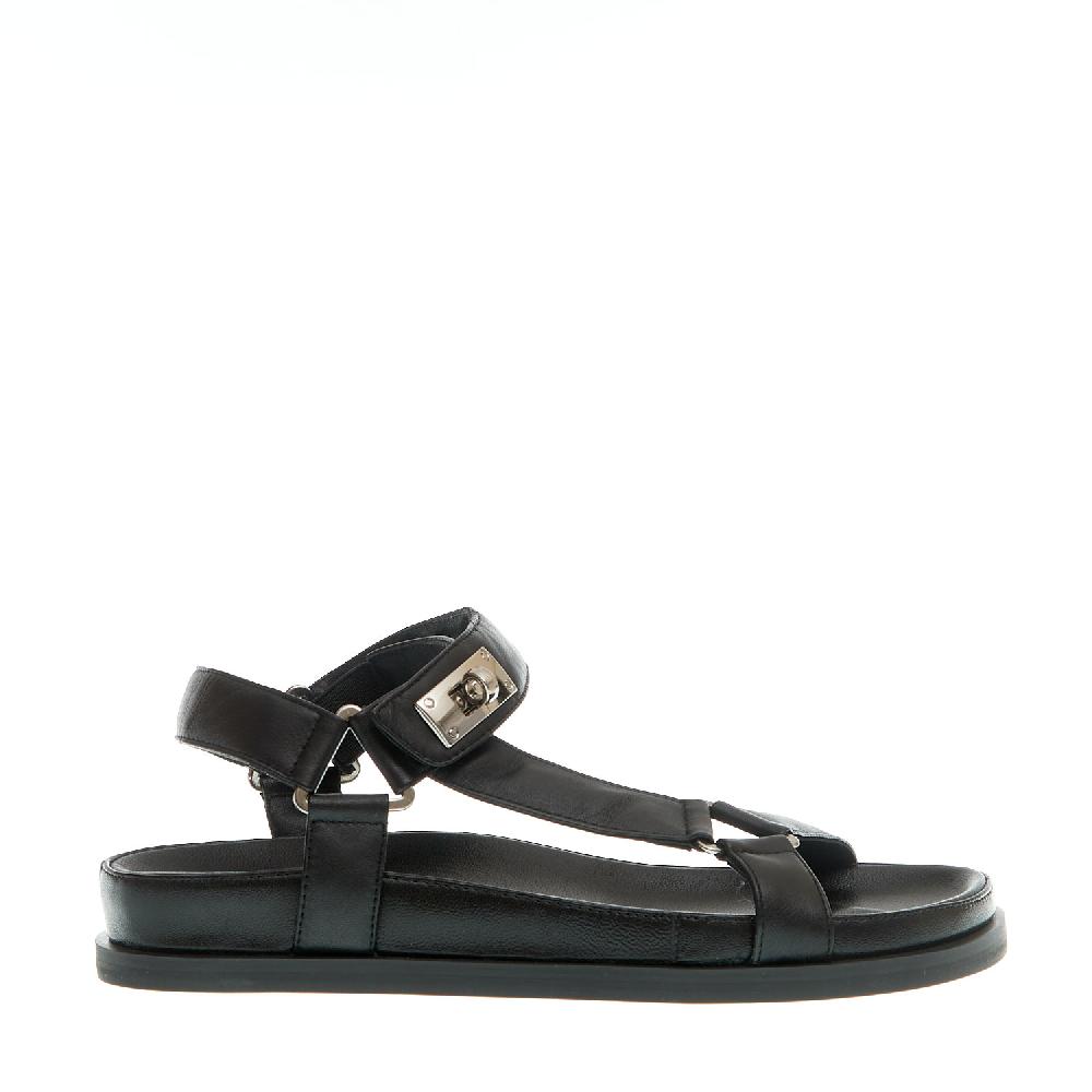 Sorelle Perego sandalo anatomico nero fibbie Italia