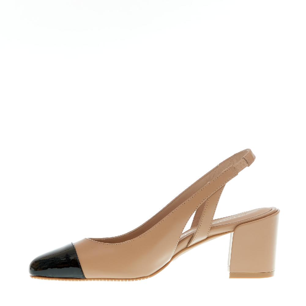 Sorelle Perego slingback beige e nera Qualità
