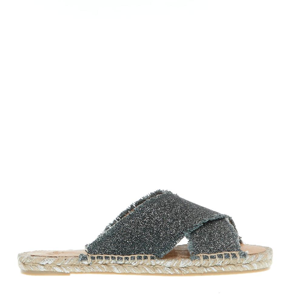 Sorelle Perego ciabatta incrocio tessuto grigio Promozione