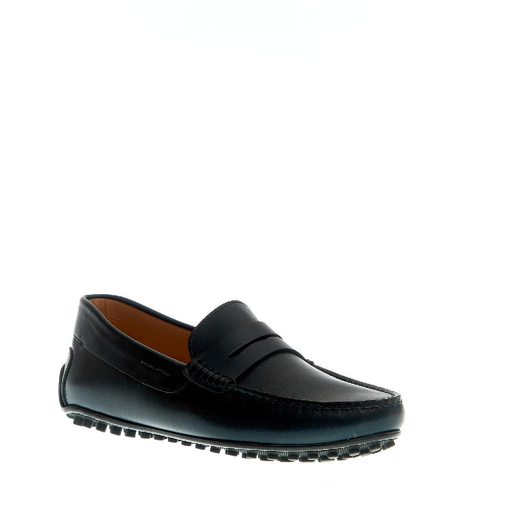 Sorelle Perego mocassino driver pelle blu Consegna Veloce