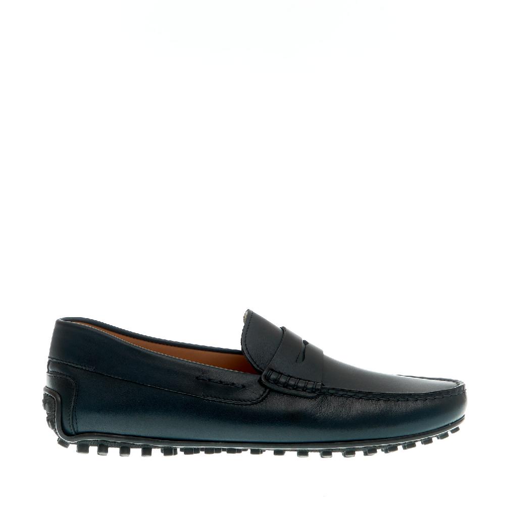 Sorelle Perego mocassino driver pelle blu Consegna Veloce