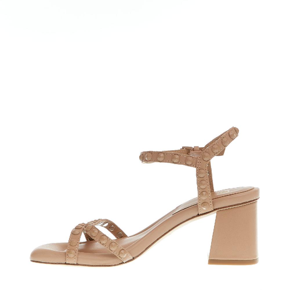 Sorelle Perego sandalo tacco 60 mm borchie nude Sottocosto