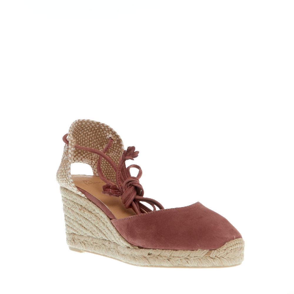 Sorelle Perego Espadrillas zeppa 70 mm camoscio rosa antico Presa