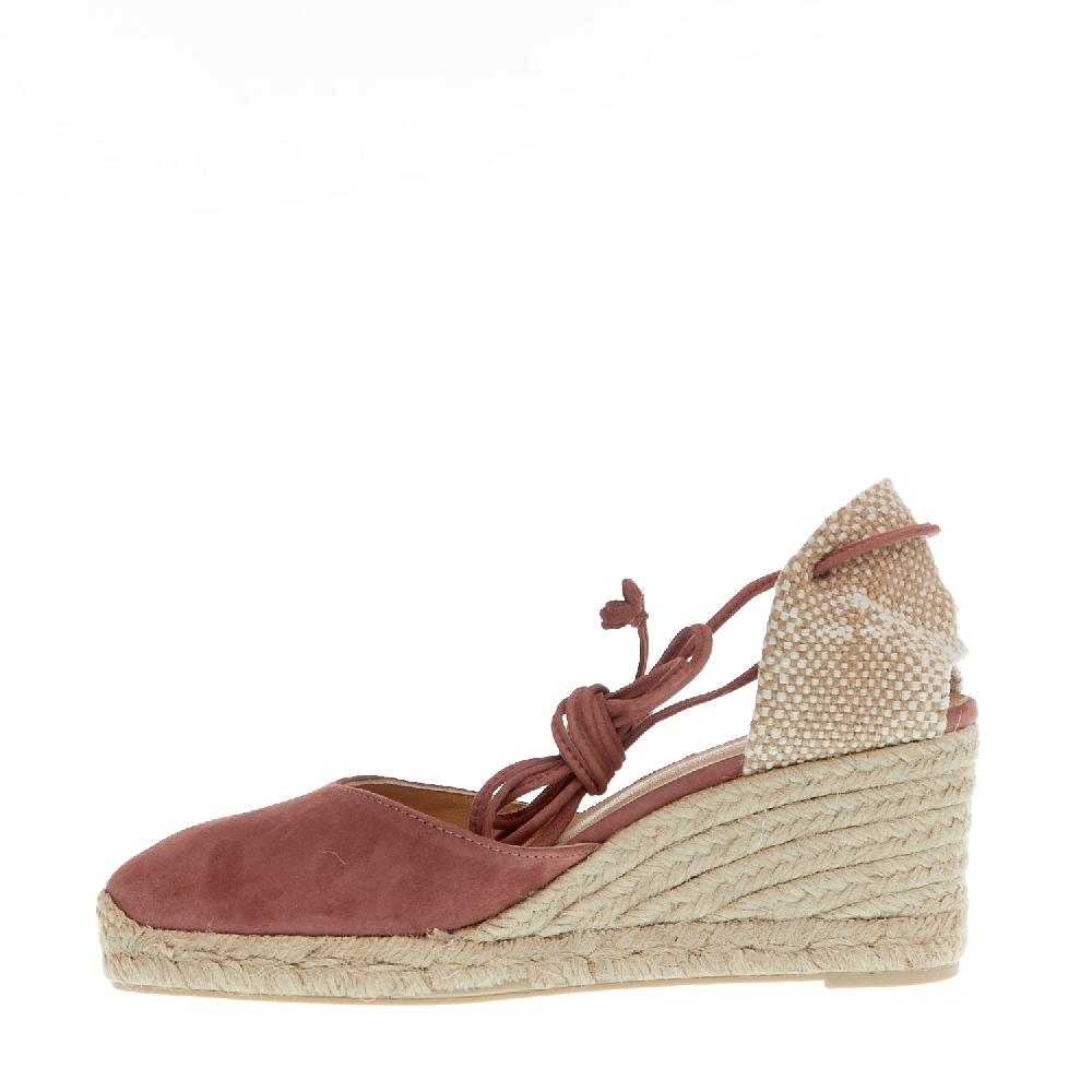 Sorelle Perego Espadrillas zeppa 70 mm camoscio rosa antico Presa