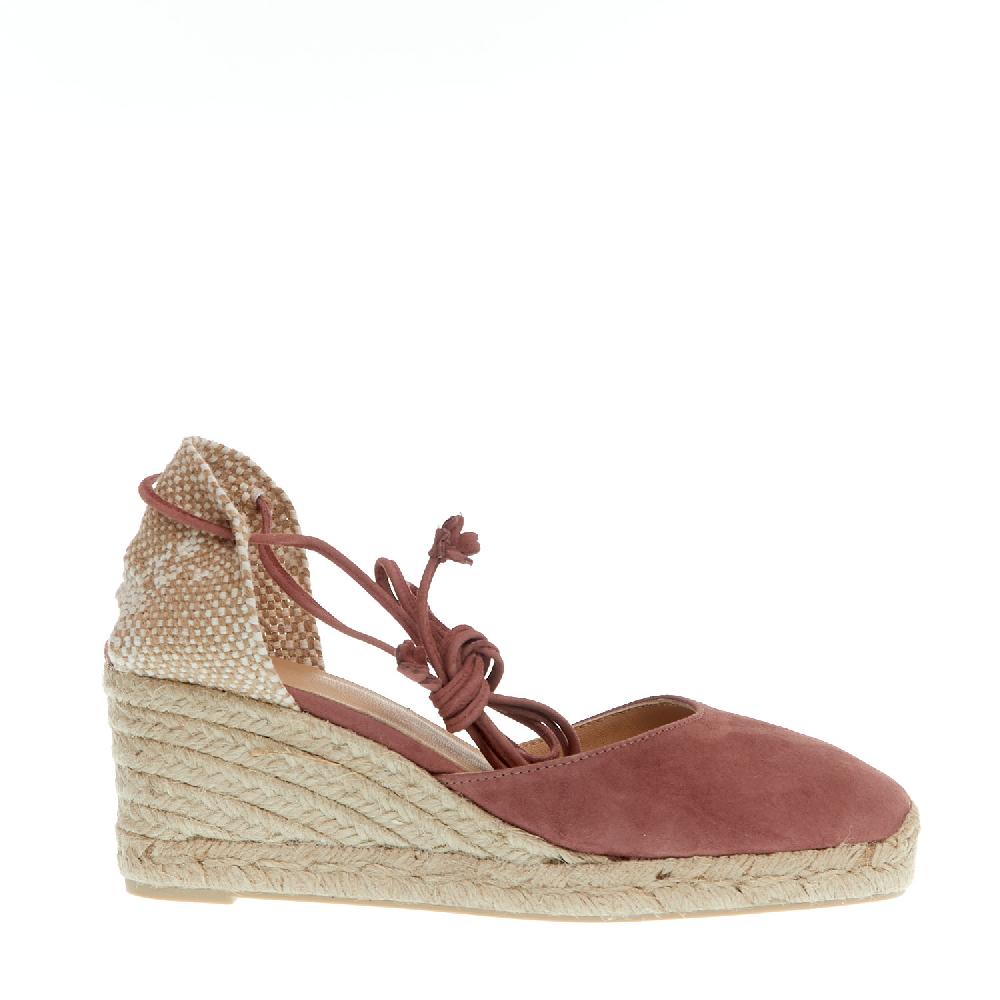 Sorelle Perego Espadrillas zeppa 70 mm camoscio rosa antico Presa
