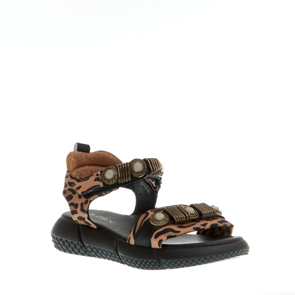 Sorelle Perego sandalo sportivo anatomico leopardo In Vendita