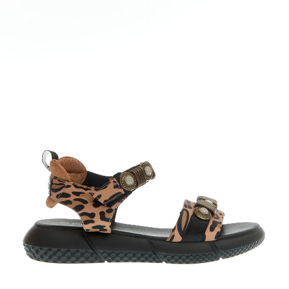 Sorelle Perego sandalo sportivo anatomico leopardo In Vendita