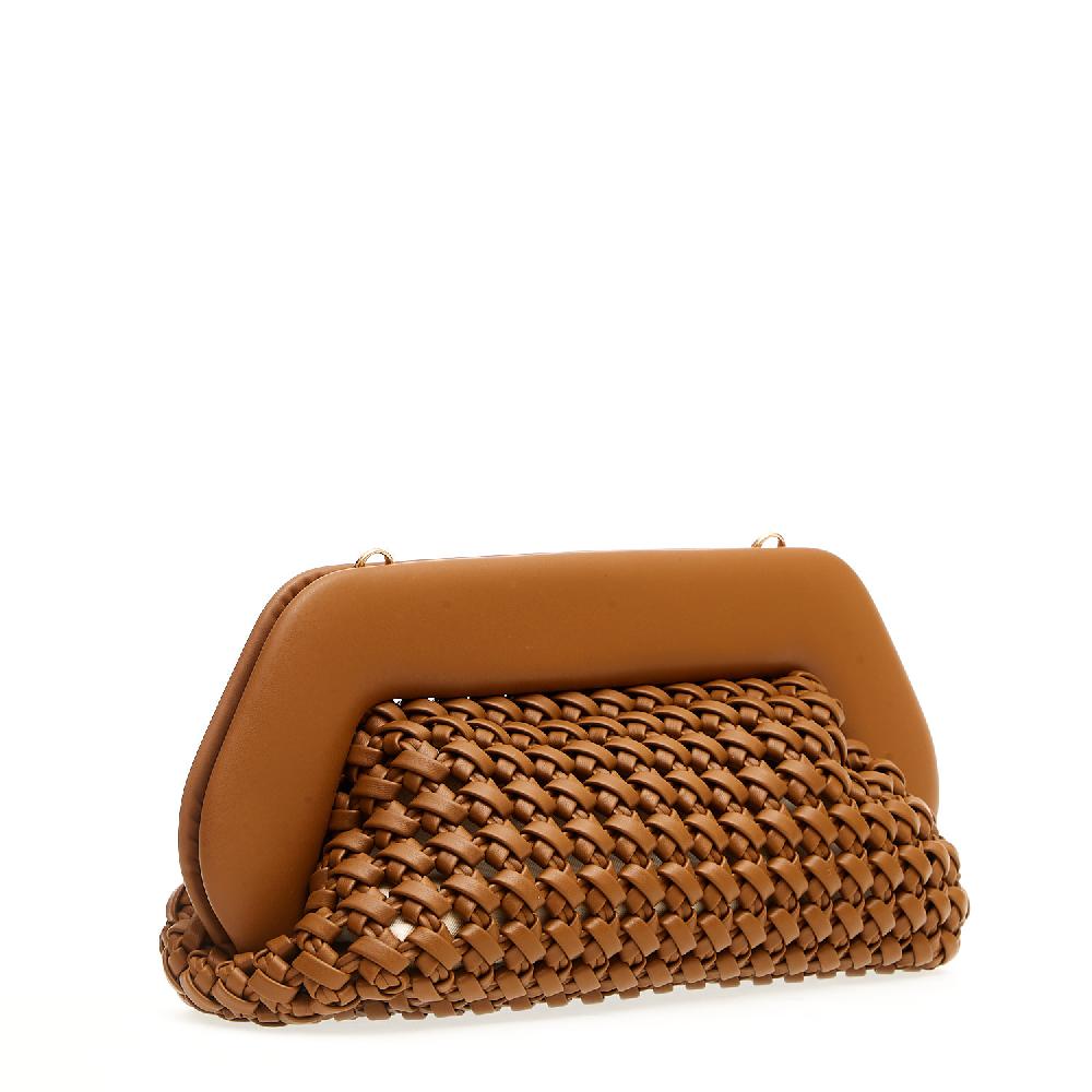Sorelle Perego Clutch grande pelle intrecciata cuoio In Saldo