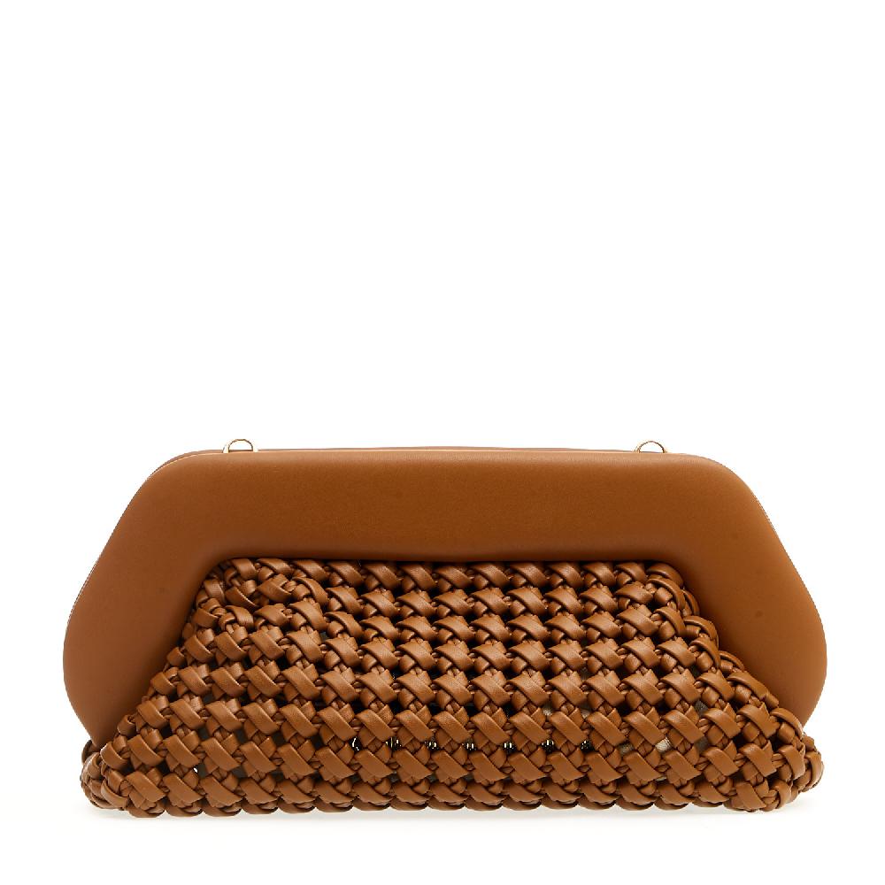 Sorelle Perego Clutch grande pelle intrecciata cuoio In Saldo
