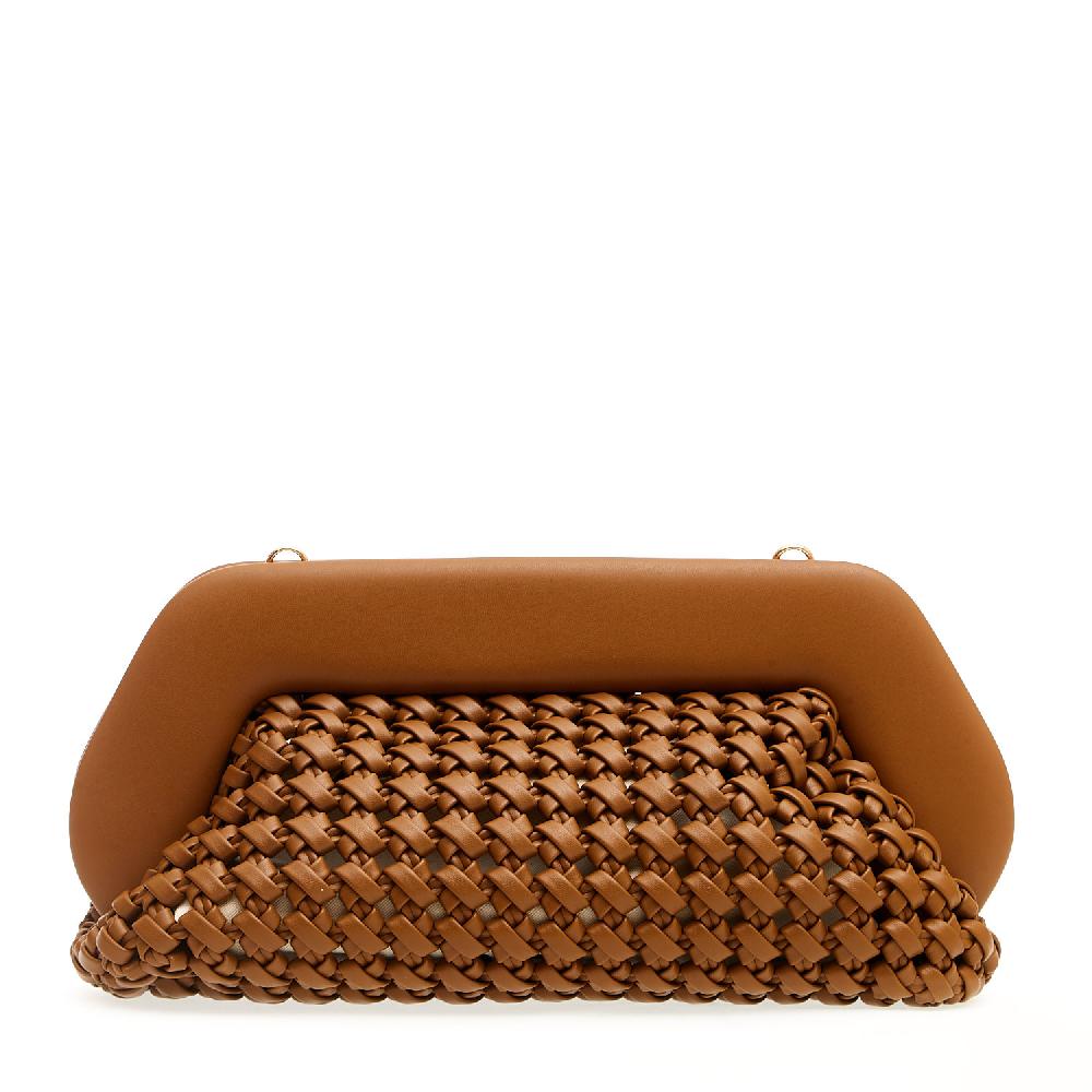 Sorelle Perego Clutch grande pelle intrecciata cuoio In Saldo