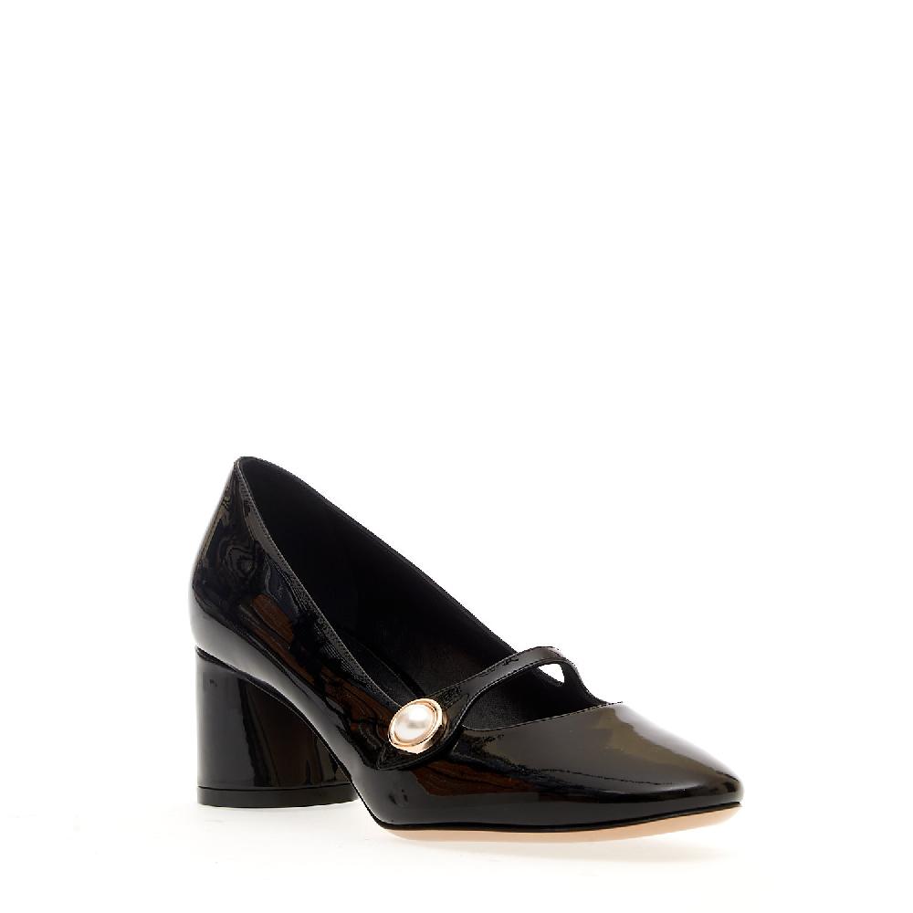 Sorelle Perego mary jane vernice nera tacco 50 mm Vendita
