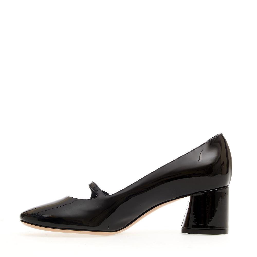 Sorelle Perego mary jane vernice nera tacco 50 mm Vendita