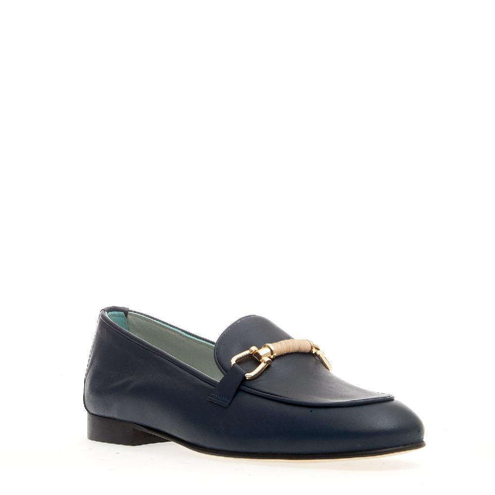Sorelle Perego mocassino pelle blu morsetto Acquista Ora