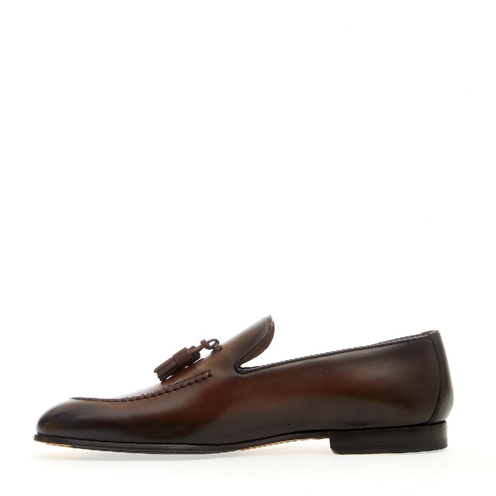 Sorelle Perego mocassino pelle marrone nappine Consegna Veloce