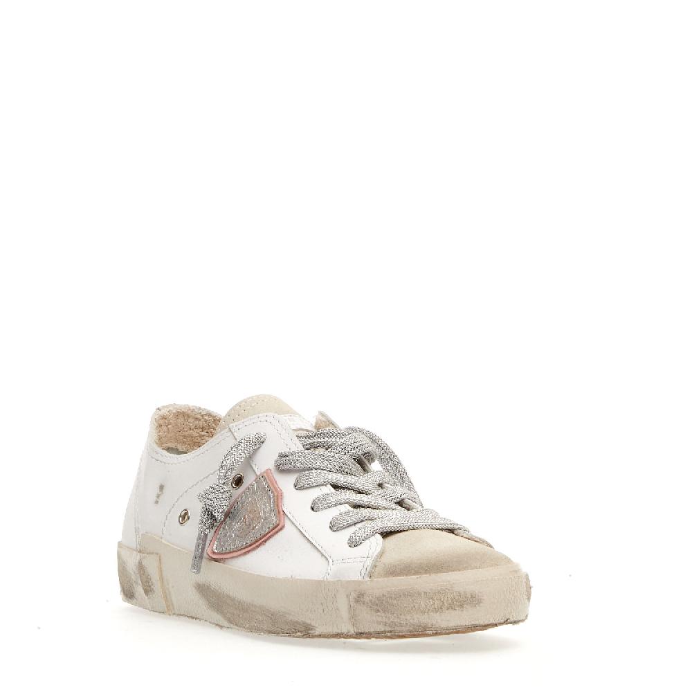 Sorelle Perego Paris sfoderata bianca stringhe argento Super sconto