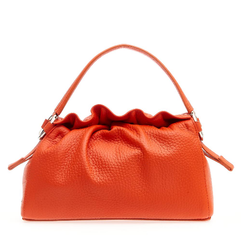 Sorelle Perego Puff in pelle papavero