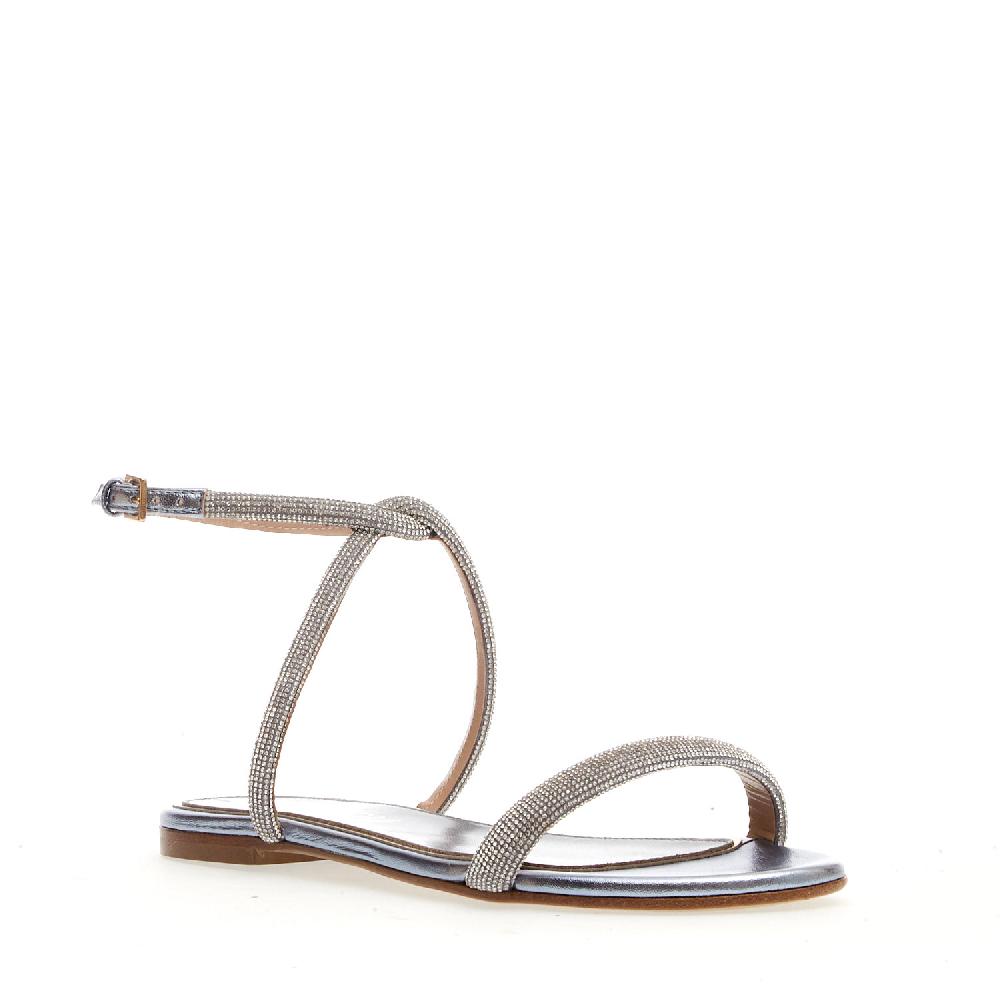 Sorelle Perego sandalo basso strass argento Esporta salva