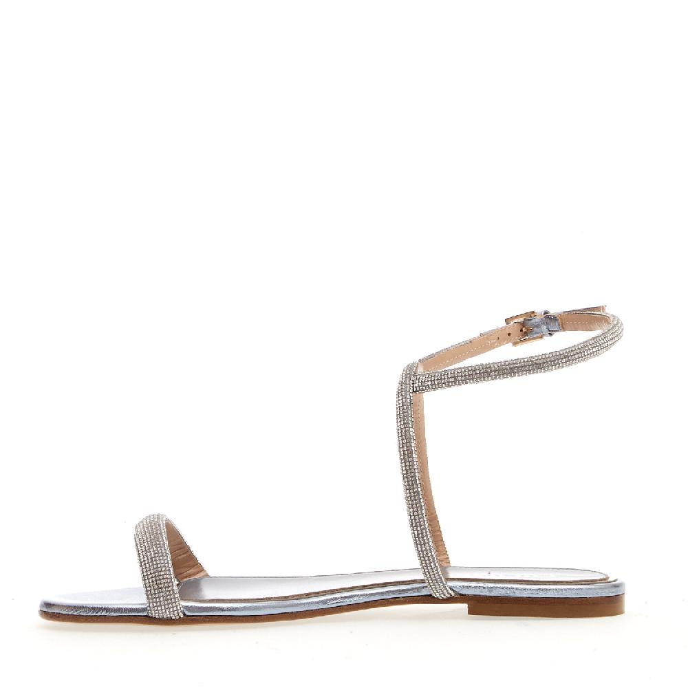 Sorelle Perego sandalo basso strass argento Esporta salva