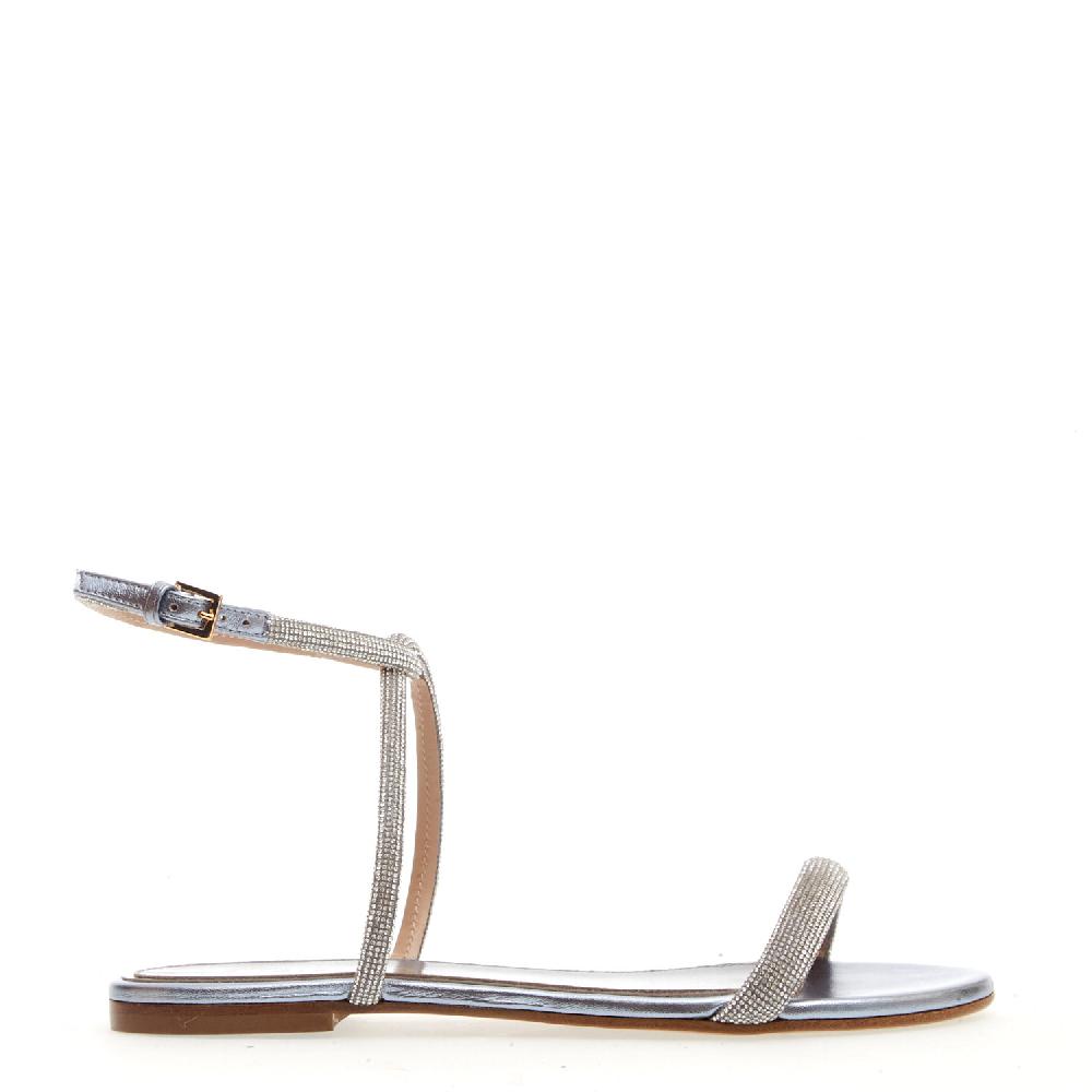 Sorelle Perego sandalo basso strass argento Esporta salva