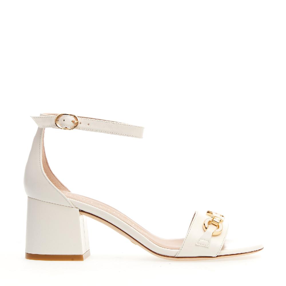 Sorelle Perego sandalo bianco tacco 60 mm morsetto Black Friday Prezzi