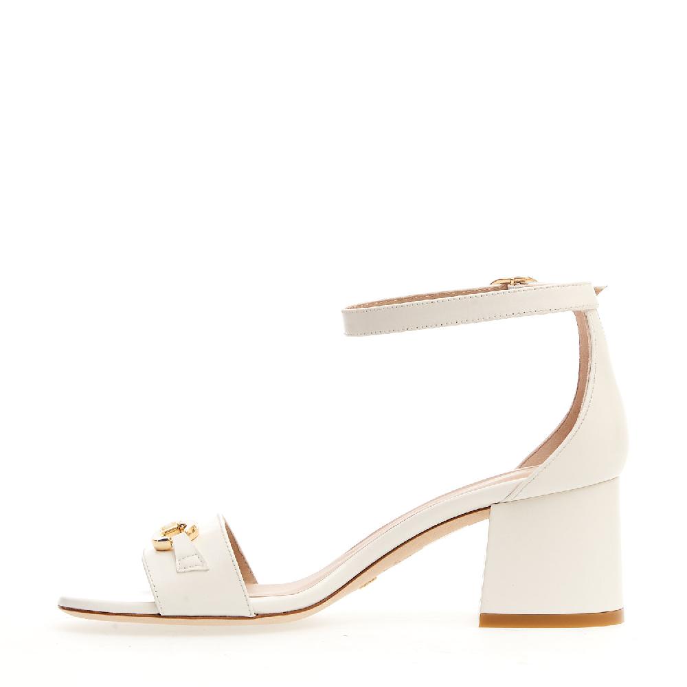 Sorelle Perego sandalo bianco tacco 60 mm morsetto Black Friday Prezzi