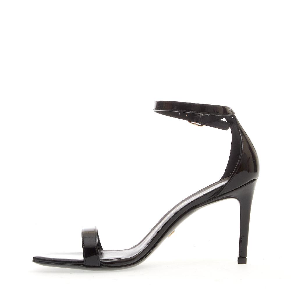 Sorelle Perego sandalo vernice nero tacco 85 mm Pezzi Unici