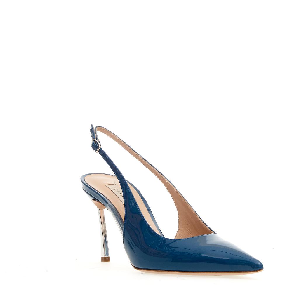 Sorelle Perego slingback bluette tacco 75 mm Consegna Veloce